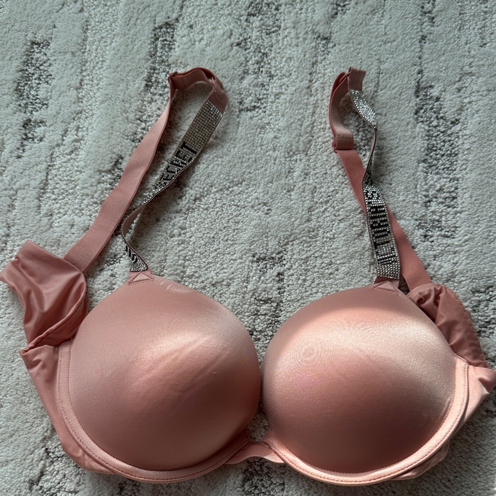 Victoria’s Secret 36C pink rhinestone bra